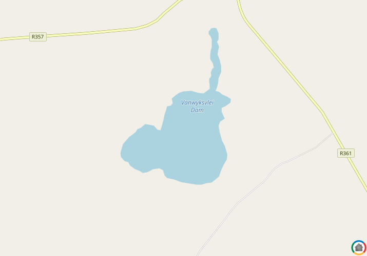 Map location of Vanwyksvlei